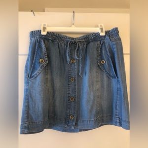 Cloth + Stone chambray-look mini skirt - size XS